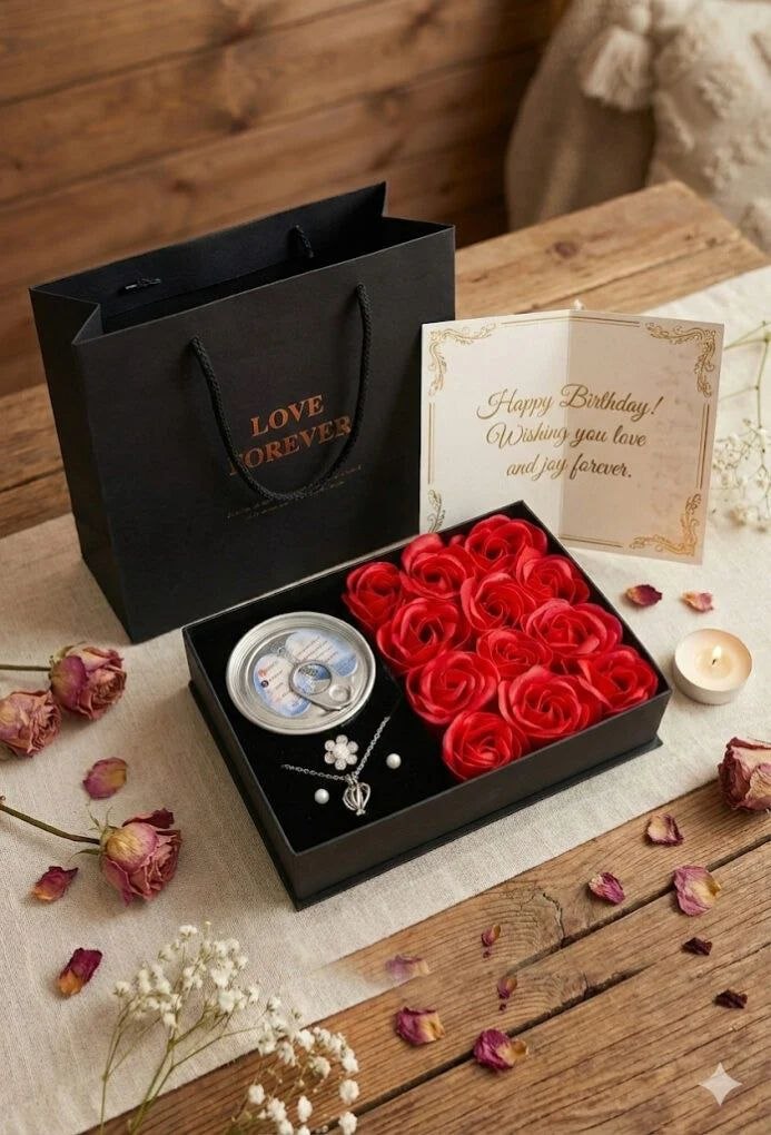 𝐋𝐎𝐕𝐄 𝐅𝐨𝐫𝐞𝐯𝐞𝐫 Luxury Rose Gift Box – ভালোবাসার মানুষটির জন্য একটি বিশেষ উপহার ❤️